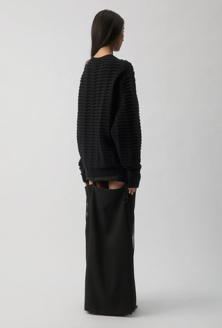 Vertebrae Knit Sweater - Black
