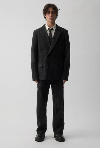 Re-Worn Macro Blazer - Charcoal Pinstripe