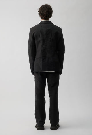 Re-Worn Macro Blazer - Charcoal Pinstripe