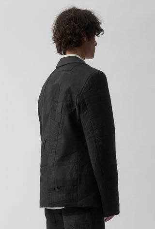Re-Worn Macro Blazer - Charcoal Pinstripe