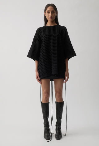 Vertebrae Knit Tee - Black