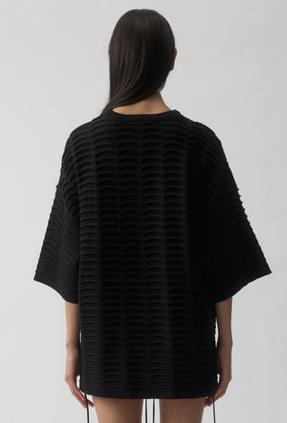 Vertebrae Knit Tee - Black