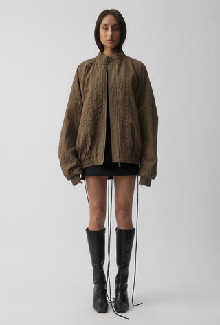 ORCHID BOMBER JACKET - KHAKI