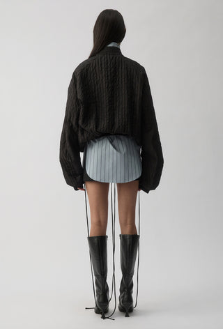 ORCHID BOMBER JACKET - Black