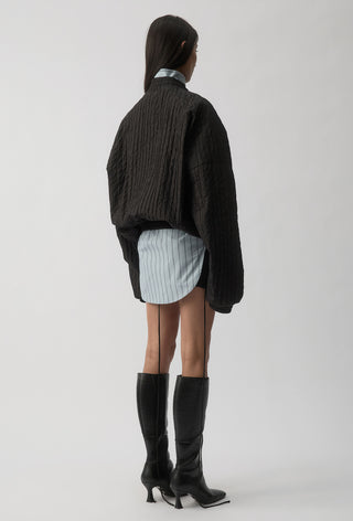 ORCHID BOMBER JACKET - Black