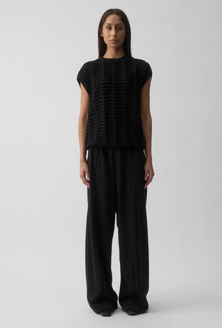 Vertebrae Knit Vest - Black