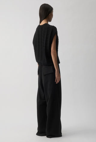 Vertebrae Knit Vest - Black