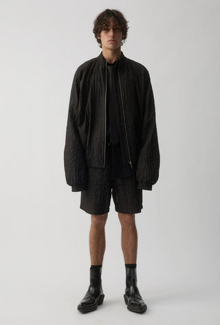 ORCHID BOMBER JACKET - Black
