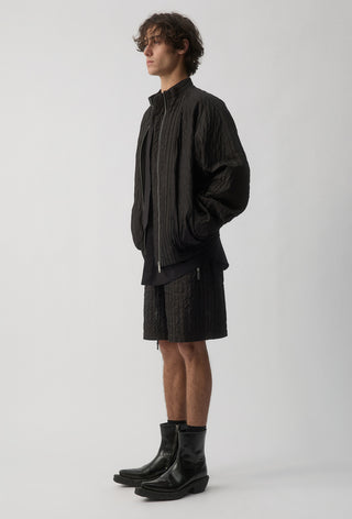 ORCHID BOMBER JACKET - Black