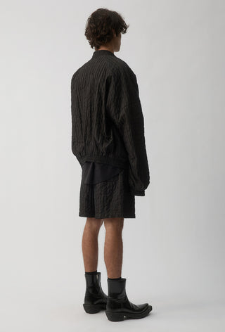 ORCHID BOMBER JACKET - Black