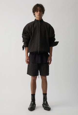ORCHID BOMBER JACKET - Black
