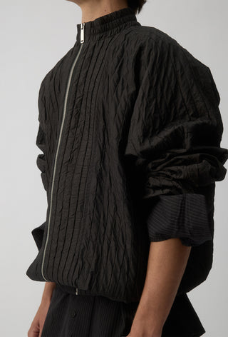 ORCHID BOMBER JACKET - Black