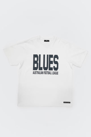 CLUB T-SHIRT - CARLTON BLUES - WHITE