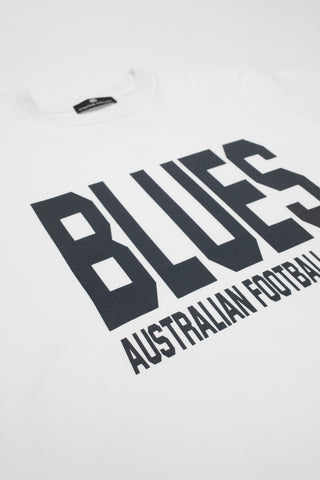 CLUB T-SHIRT - CARLTON BLUES - WHITE