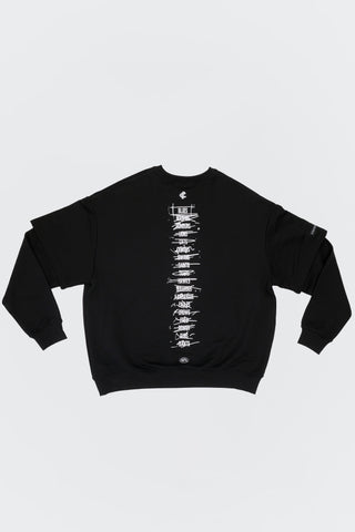 HIT LIST SWEATER - CARLTON BLUES - BLACK