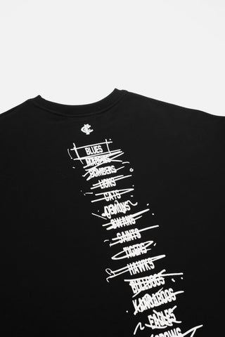 HIT LIST SWEATER - CARLTON BLUES - BLACK