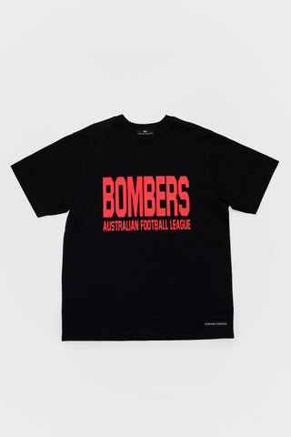 CLUB T-SHIRT - ESSENDON BOMBERS - BLACK