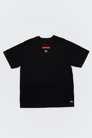 CLUB T-SHIRT - ESSENDON BOMBERS - BLACK