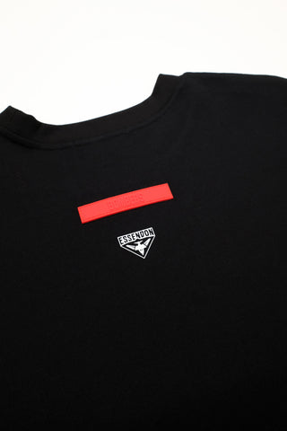 CLUB T-SHIRT - ESSENDON BOMBERS - BLACK