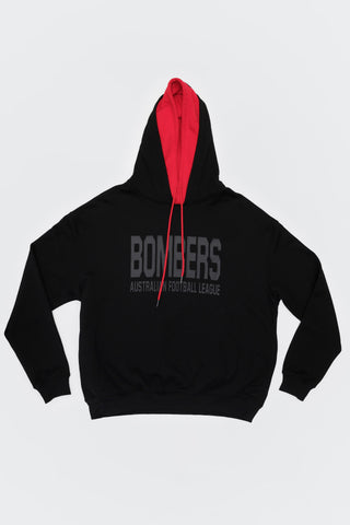 CLUB HOODIE - ESSENDON BOMBERS - BLACK
