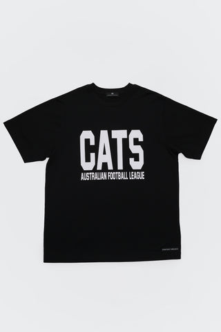 CLUB T-SHIRT - GEELONG CATS - BLACK