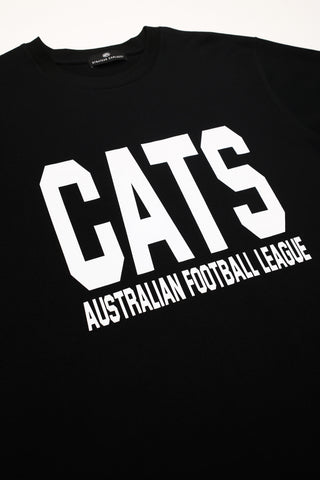 CLUB T-SHIRT - GEELONG CATS - BLACK