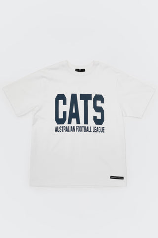 CLUB T-SHIRT - GEELONG CATS - WHITE