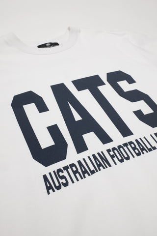 CLUB T-SHIRT - GEELONG CATS - WHITE