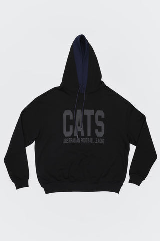 CLUB HOODIE - GEELONG CATS - BLACK