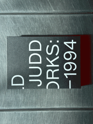 Donald Judd Artworks 1970-1994