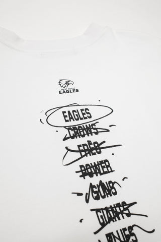 HIT LIST T-SHIRT - WEST COAST EAGLES - WHITE