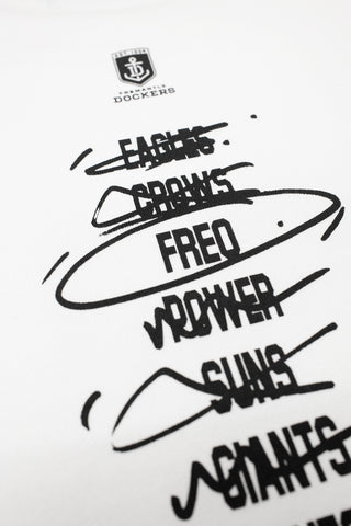 HIT LIST T-SHIRT -FREMANTLE DOCKERS - WHITE