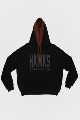 CLUB HOODIE - HAWTHORN HAWKS - BLACK