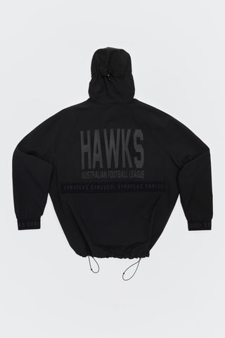 HAWTHORN HAWKS - SHORT WINDBREAKER JACKET - BLACK