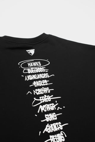 HIT LIST SWEATER - HAWTHORN HAWKS - BLACK