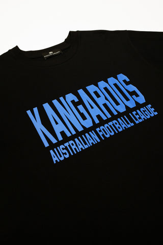 CLUB T-SHIRT - NORTH MELBOURNE KANGAROOS - BLACK