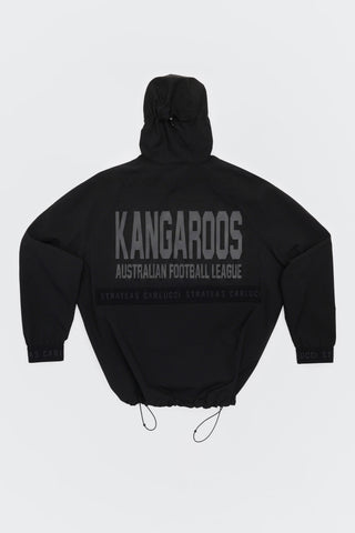 NORTH MELBOURNE KANGAROOS - SHORT WINDBREAKER JACKET - BLACK