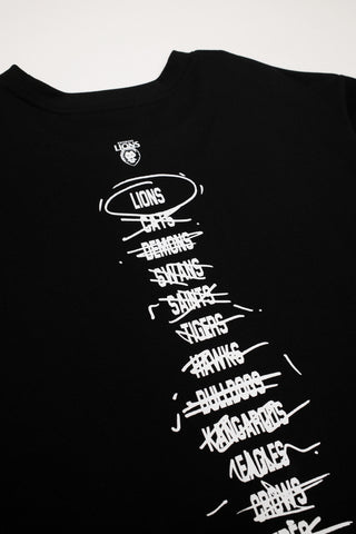 HIT LIST T-SHIRT - BRISBANE LIONS - BLACK