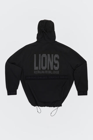 BRISBANE LIONS - SHORT WINDBREAKER JACKET - BLACK