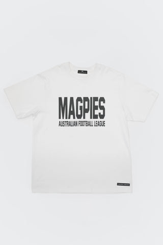 CLUB T-SHIRT - COLLINGWOOD MAGPIES - WHITE