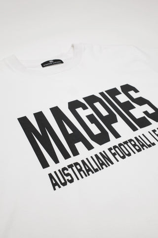 CLUB T-SHIRT - COLLINGWOOD MAGPIES - WHITE