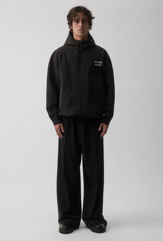 STRAP BOMBER JACKET - Black