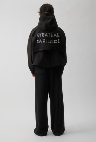 STRAP BOMBER JACKET - Black