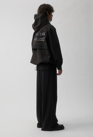 STRAP BOMBER JACKET - Black