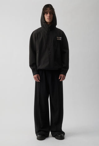 STRAP BOMBER JACKET - Black