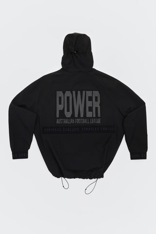 PORT ADELAIDE POWER - SHORT WINDBREAKER JACKET - BLACK