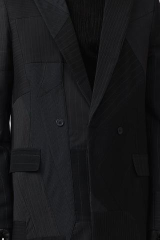 Re-Worn Surgical Coat - Charcoal Pinstripe