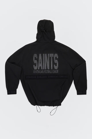 ST KILDA SAINTS - SHORT WINDBREAKER JACKET - BLACK
