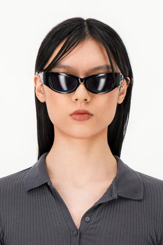 CLARA BLACK SUNGLASSES - JUSTINE CLENQUET