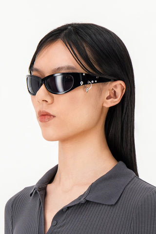 CLARA BLACK SUNGLASSES - JUSTINE CLENQUET